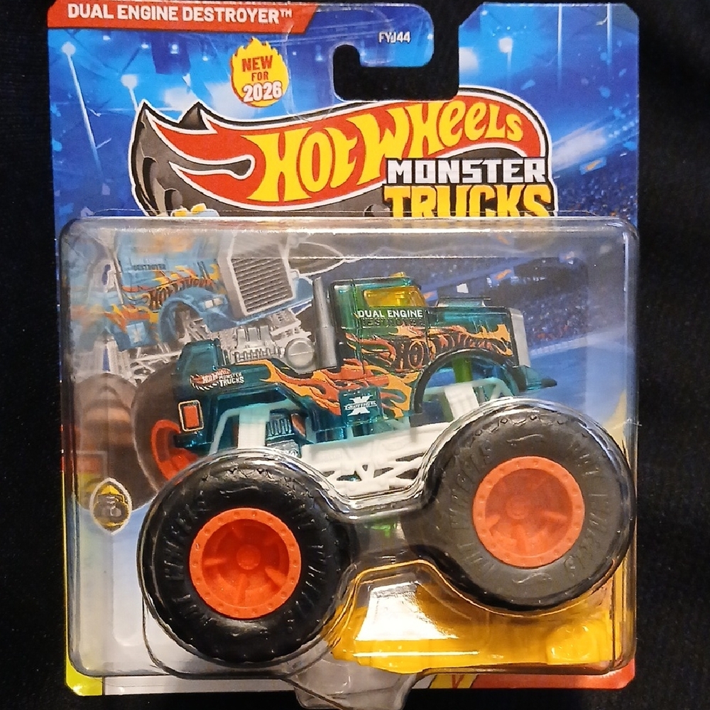Hot Wheels Monster Trucks Dual Engine Destroyer - Blue and Orange